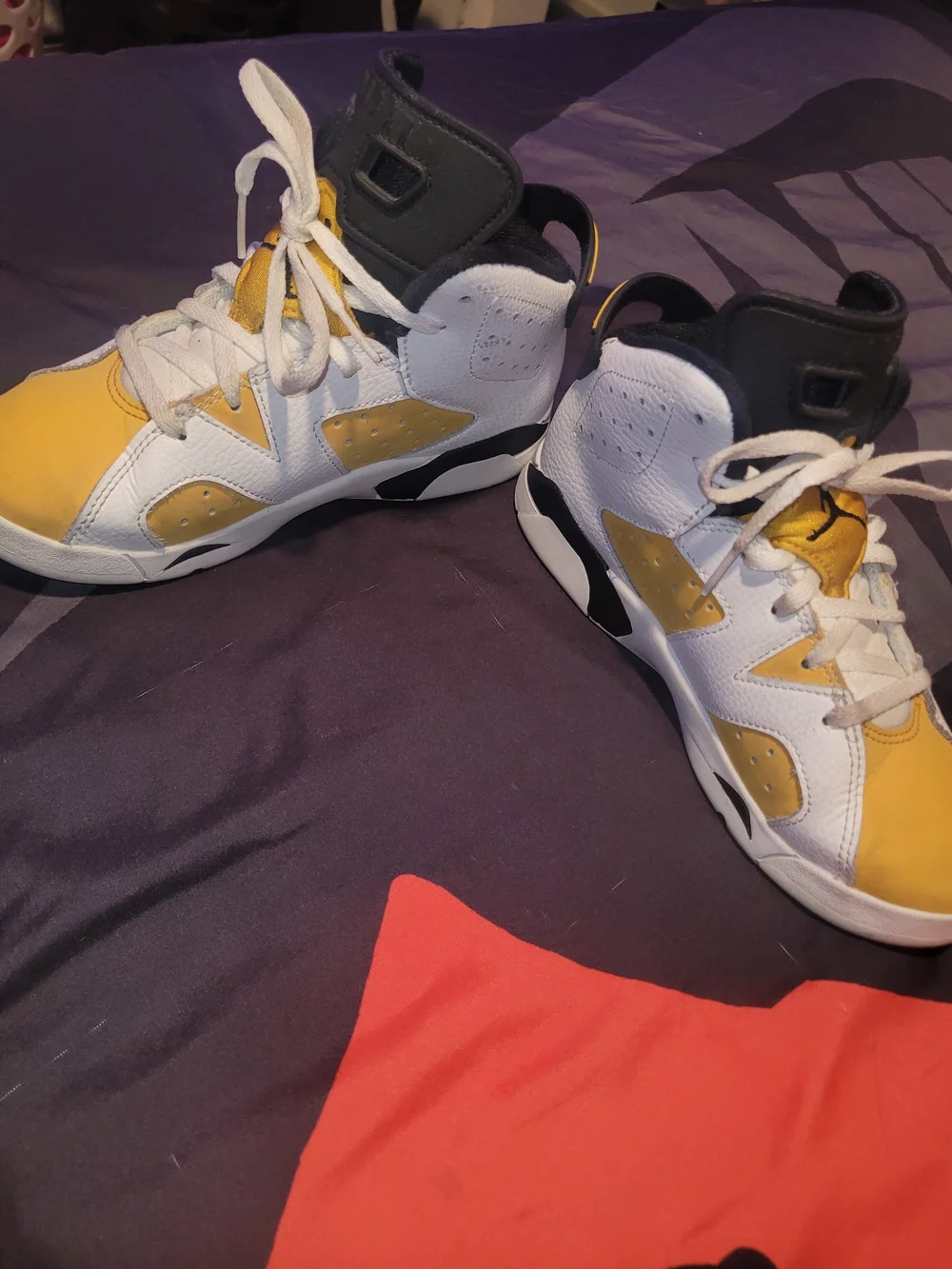 Kids Yellow and White Basketball Sneakers - Youth High-Top Shoes